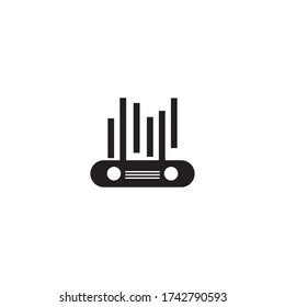 illustration vector graphic of radio good for music part or music studio etc.