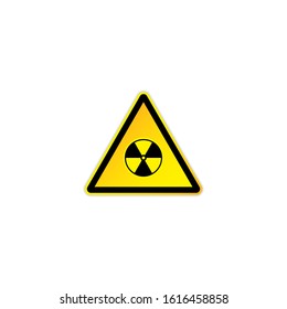 Illustration vector graphic of Radioactive Danger Warning Signs Sticker Design