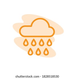 Illustration Vector graphic of rain icon template