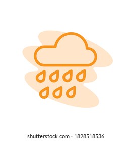 Illustration Vector graphic of rain icon template