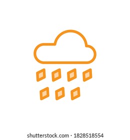 Ilustración Gráfico vectorial de la plantilla de icono de lluvia