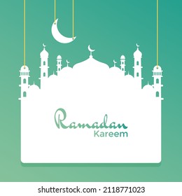 Illustration vector graphic of Ramadan Blessing. Good for Ramadan greeting card, poster, template.
