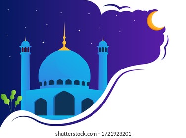 Illustration vector graphic of Ramadan kareem. Fit to poster Ramadhan, ui, ux. vector illustration