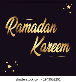 Vektorgrafik von ramadan kareem mit goldenem Effekt.perfekt für ramadan kareem Gruß, wie Karte, Banner usw.