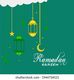 Illustration vector graphic of Ramadan Kareem, good for template and greeting cards.