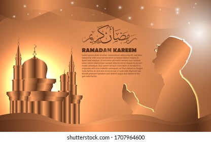 Ilustración vectorial gráfico de Ramadán, lujoso fondo ramadán, papel tapiz, publicación en medios sociales.