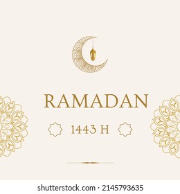 ilustración vectorial gráfico de ramadan mubarak 1443 H perfecto para ramadan, mes sagrado, 1443 H, ramadan 3D