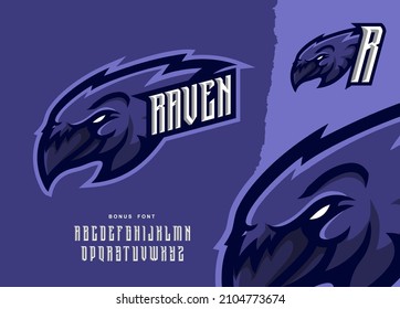 illustration vector graphic of Raven mascot logo perfect for sport and e-sport team