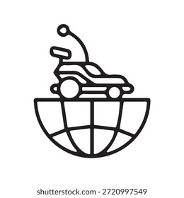 Ilustración Vector gráfico de RC Car World Globe