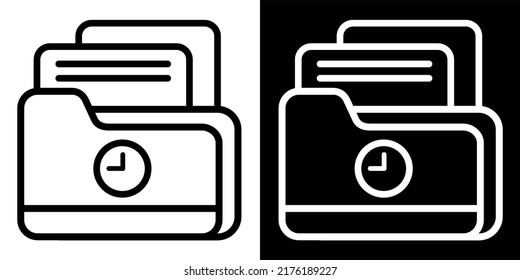 Illustration Vector Graphic of recent place, clock file icon