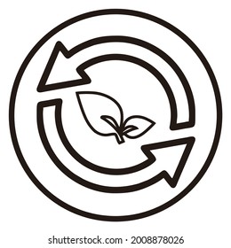 Illustration vector graphic of recycle icon or sign 