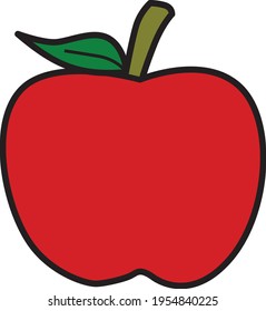 illustration vector graphic of red aple