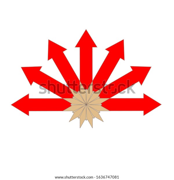 Illustration Vector Graphic Red Arrow Logo Stock Vector Royalty Free