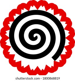 illustration vector graphic from red and black mandala series