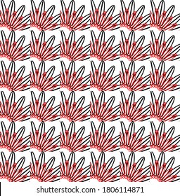 illustration vector graphic of red black flower clone pattern