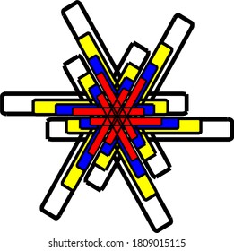 ilustración vectorial gráfico de diseño de mandala de flor negra roja