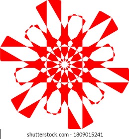 ilustración vectorial gráfico de diseño de mandala de flor negra roja