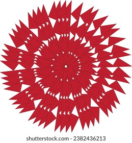 illustration vector graphic of red black flower mandala concept design