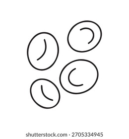 Illustration vector graphic of Red Blood Cells Outline
