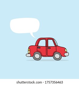 ilustración vectorial gráfico del coche rojo bueno para la pegatina de patrón y etc