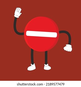 illustration vector graphic of Red Circle Warning character Set Traffic Signs Prohibition, Warning Red circle Symbol Sign Vector Art 
