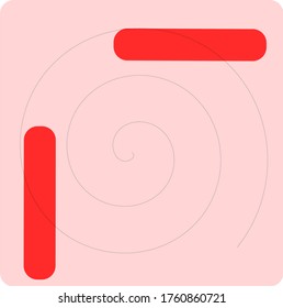 illustration vector graphic of red color shape position.shape combination concept design with red background