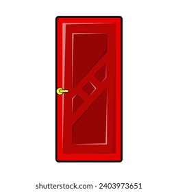 illustration vector graphic of red door