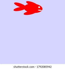 illustration vector graphic of red fish moving series concept design