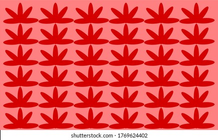 ilustración vectorial gráfico de flor roja con diseño de concepto de cinco pétalos