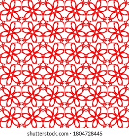 gráfico vectorial ilustrativo del patrón de clon de flor roja