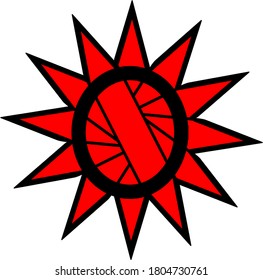 gráfico vectorial ilustrativo de flor roja 