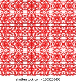 illustration vector graphic of red flower clone pattern concept design