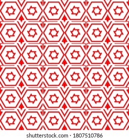 illustration vector graphic of red flower clone pattern