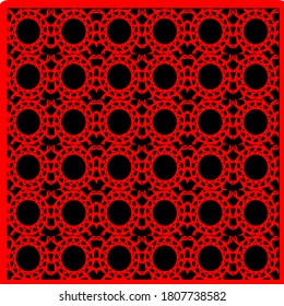 illustration vector graphic of red flower clone pattern