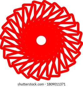 Vektorgrafik der roten Blume Mandala Konzept-Design