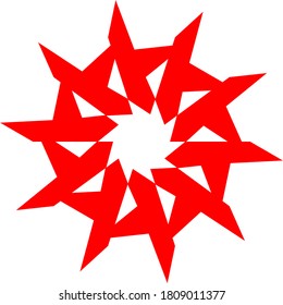 Vektorgrafik der roten Blume Mandala Konzept-Design
