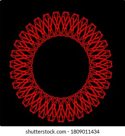 Vektorgrafik der roten Blume Mandala Konzept-Design