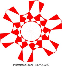 illustration vector graphic of red flower mandala concept design