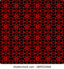 illustration vector graphic of red flower clone pattern