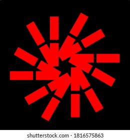 ilustración vectorial gráfico de la flor roja mandala clon patrón diseño de icono