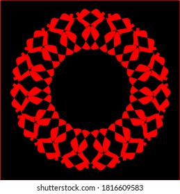 ilustración vectorial gráfico del diseño de icono de forma geométrica de clon de flor roja