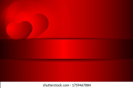 Illustration Vector Graphic Red Hearts Background. Heart full of feelings. Good for your background design