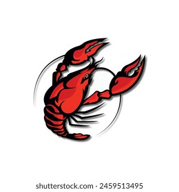  Illustration vector graphic of Red Hot Crayfish (crawfish), The perfect logo is suitable for use in food businesses