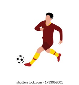 ilustración vectorial gráfico del jugador de fútbol de la camiseta roja, bueno para aplicaciones, proyecto de sitio web y banner