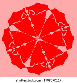 illustration vector graphic of red mandala