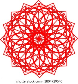 illustration vector graphic of red mandala concept design