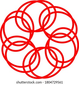 illustration vector graphic of red mandala concept design