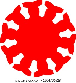 illustration vector graphic of red mandala concept design