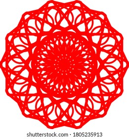 illustration vector graphic of red mandala concept design