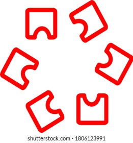 ilustración vectorial gráfico del diseño de concepto de mandala roja